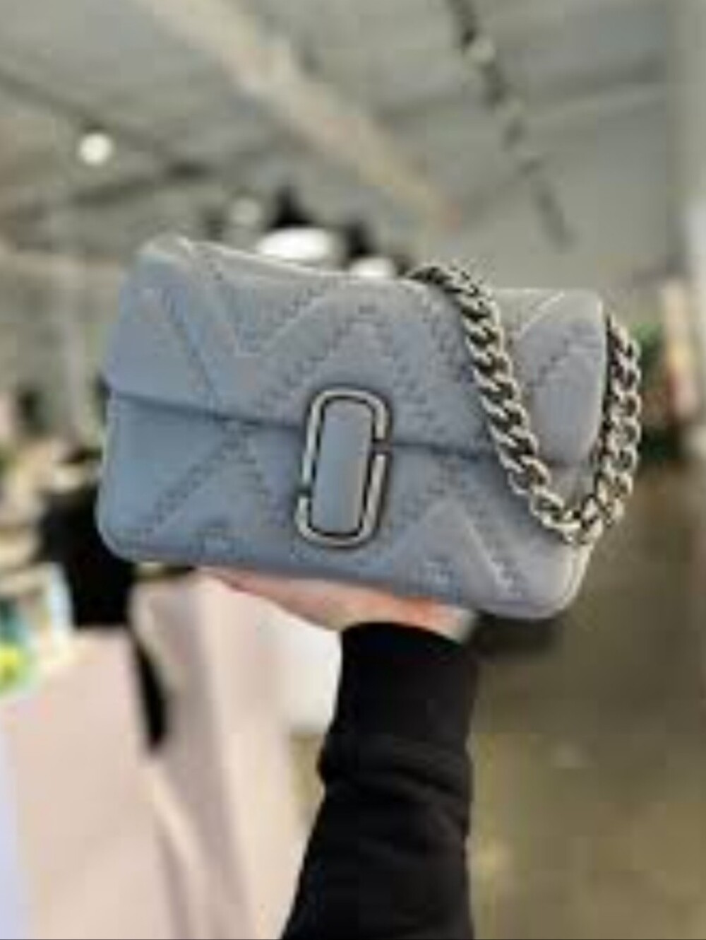Large MARC JACOBS Quilted Lambskin Leather J Marc Crossbody Shoulder Bag Puffy
